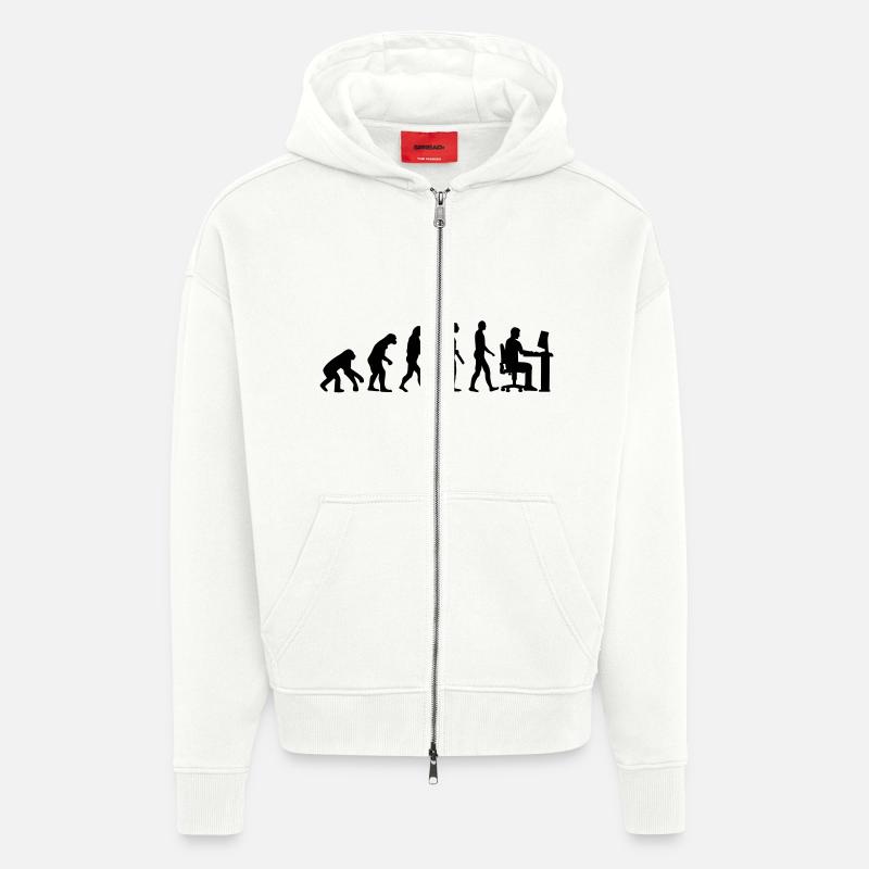 Programmeur - Veste à capuche bio épaisse oversize fabriqué en UE - OFF WHITE