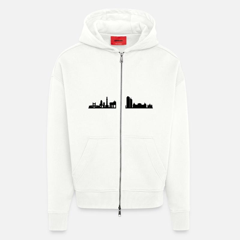 Skyline - Berlin - Zip Hoodie - made by SPREAD - OFF WHITE