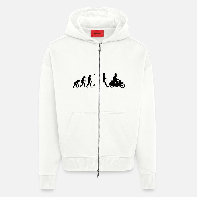 swallow evolution - Zip Hoodie - made by SPREAD - OFF WHITE