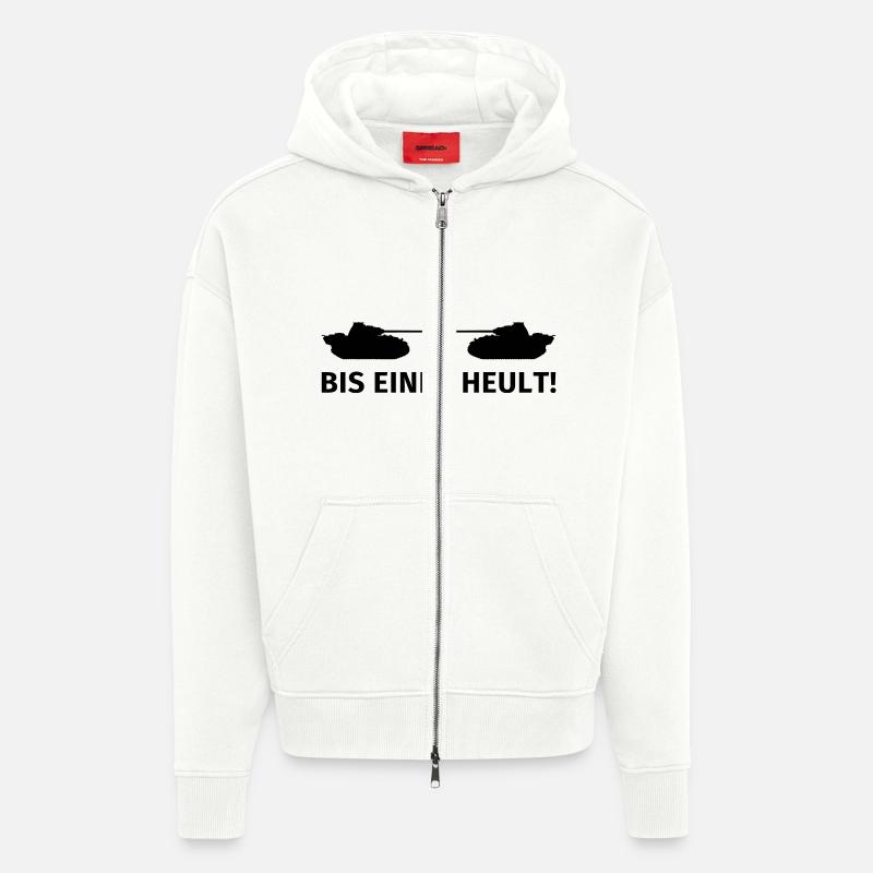 Bis einer heult - Zip Hoodie - made by SPREAD - OFF WHITE