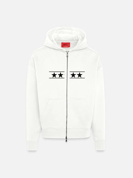 sterne - Zip Hoodie - made by SPREAD - OFF WHITE