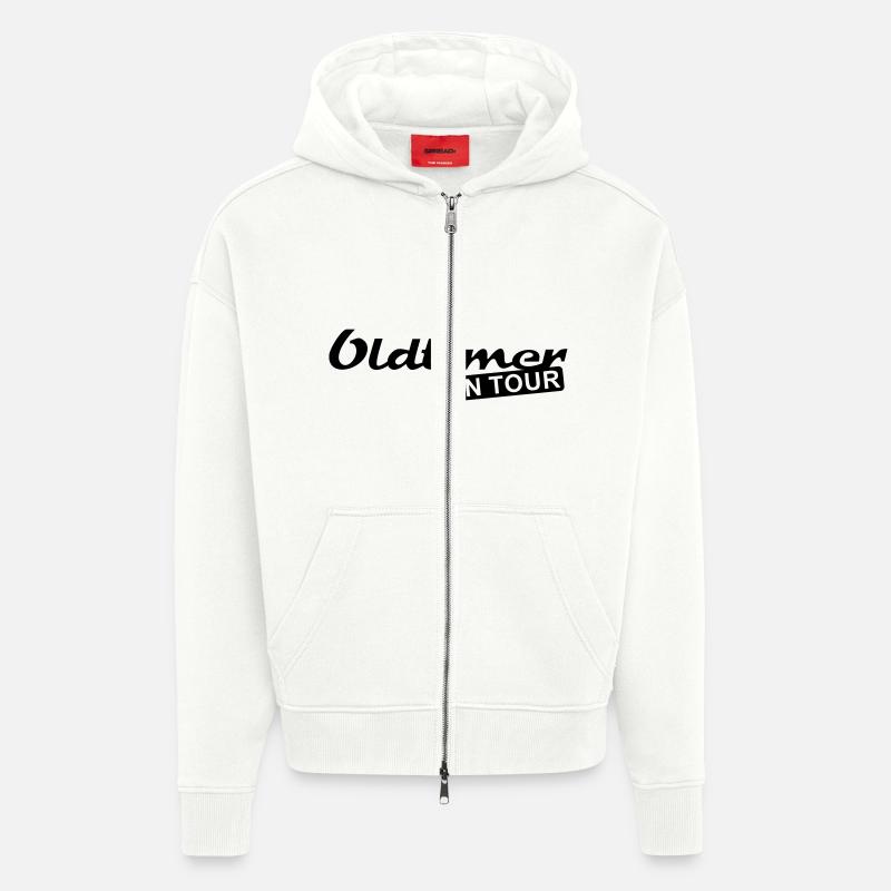 Oldtimer on Tour - Heavyweight oversized organic hættejakke made in EU - OFF WHITE