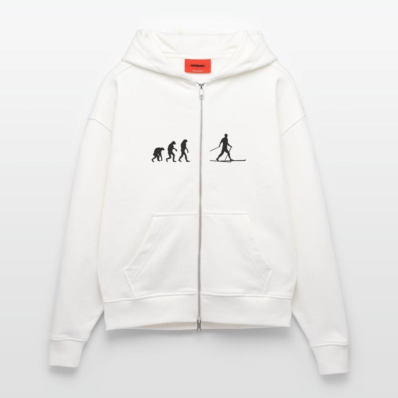 ski langlauf evolution Zip Hoodie - made by SPREAD
