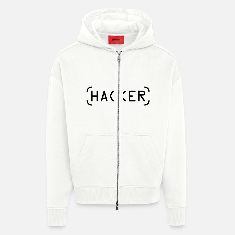 Hacker - Veste à capuche bio épaisse oversize fabriqué en UE - OFF WHITE
