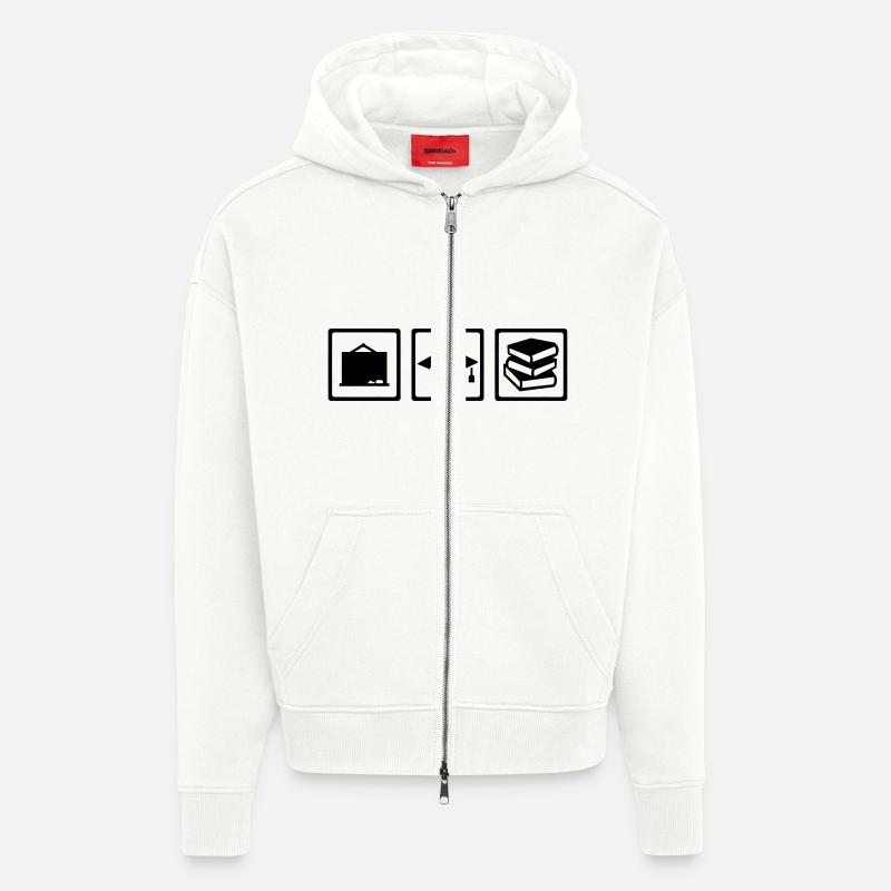 Lehrer - Zip Hoodie - made by SPREAD - OFF WHITE