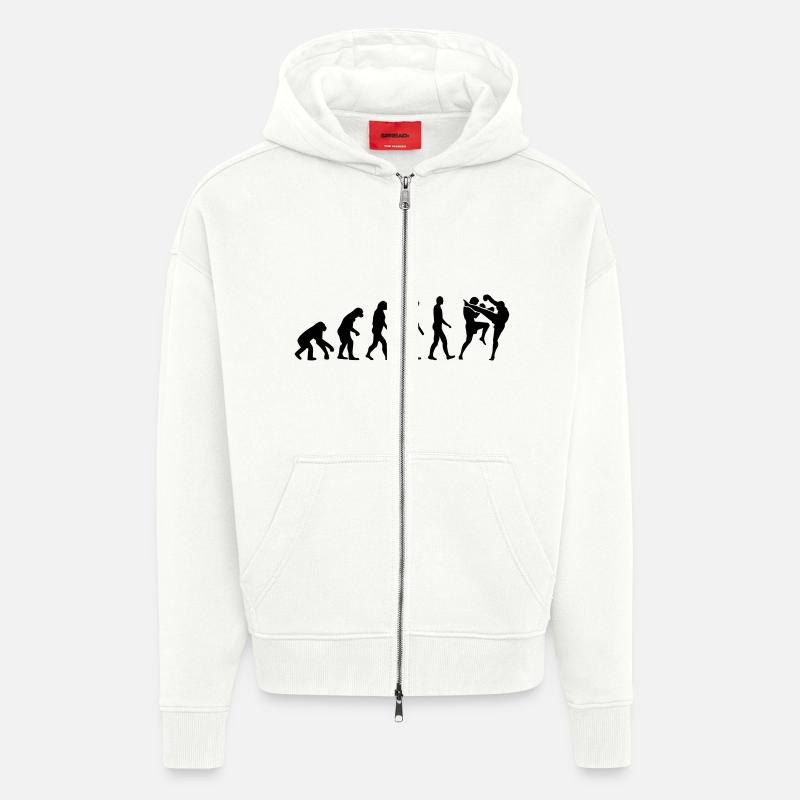 Evolution Muay Thai - Zip Hoodie - made by SPREAD - OFF WHITE