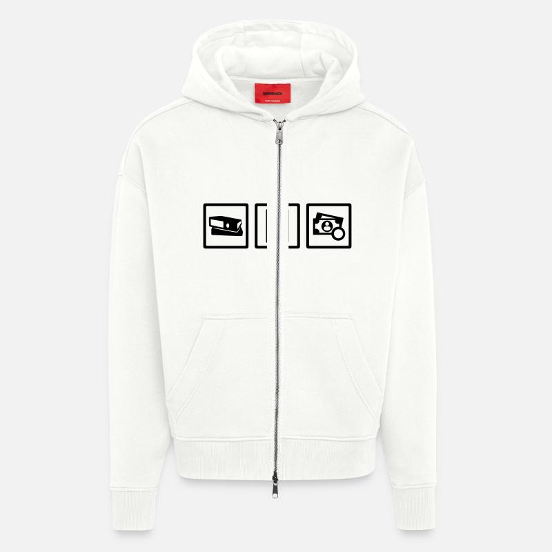 Comptable - Veste à capuche bio épaisse oversize fabriqué en UE - OFF WHITE