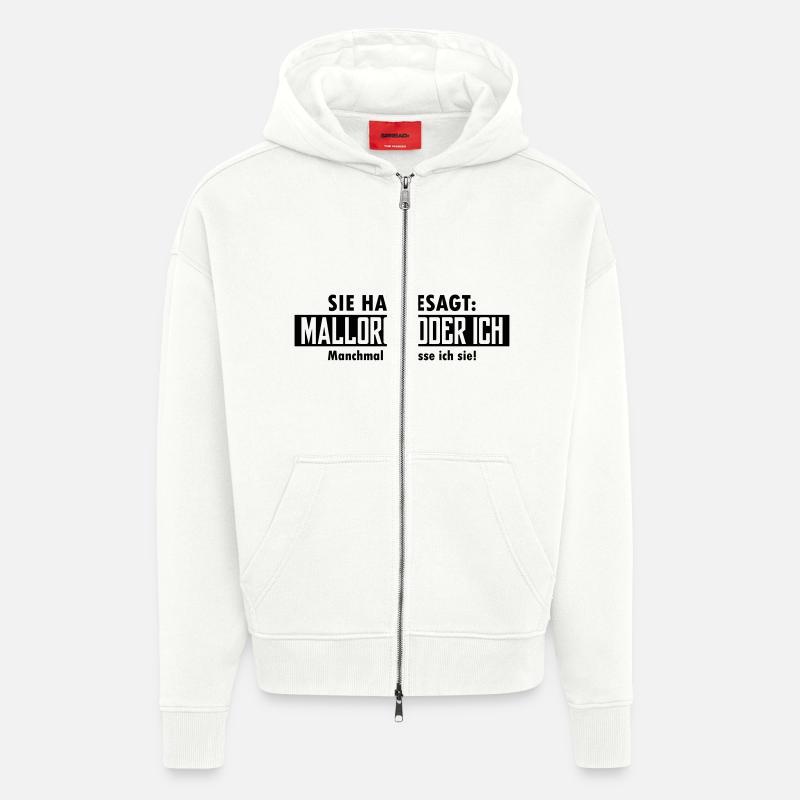 mallorca oder ich - Zip Hoodie - made by SPREAD - OFF WHITE