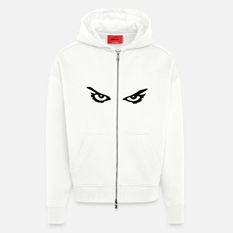 Böser Blick - Line - Zip Hoodie - made by SPREAD - OFF WHITE