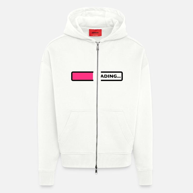 loading laden computer warten ladebalken - Zip Hoodie - made by SPREAD - OFF WHITE