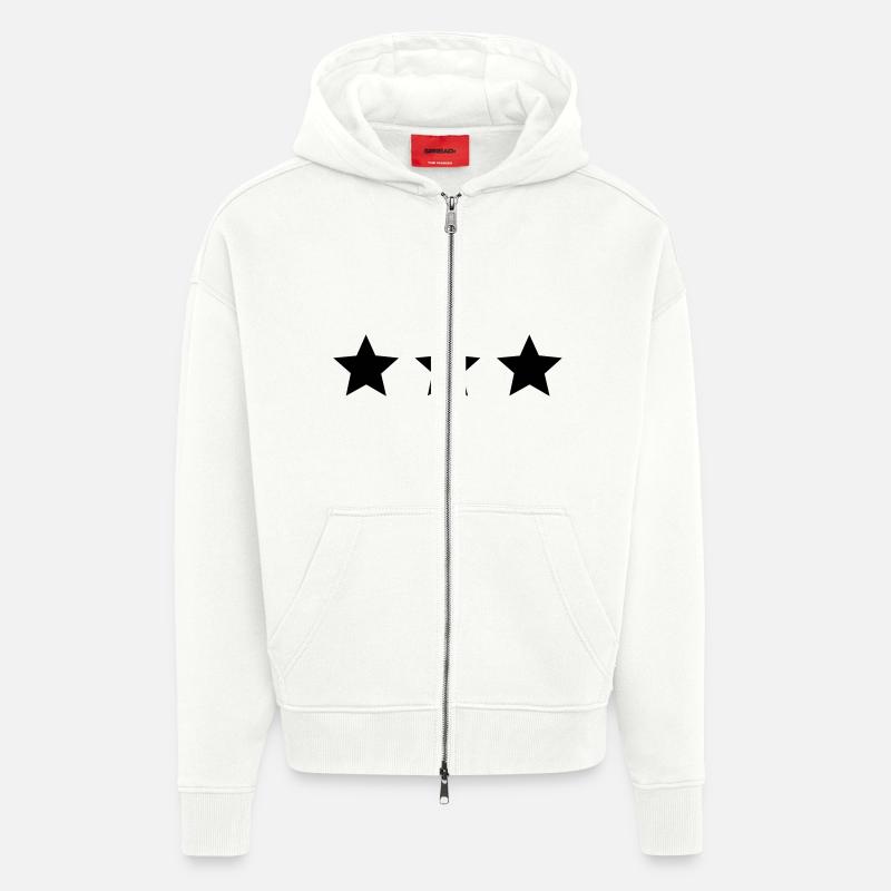 3 STERNE - Zip Hoodie - made by SPREAD - OFF WHITE