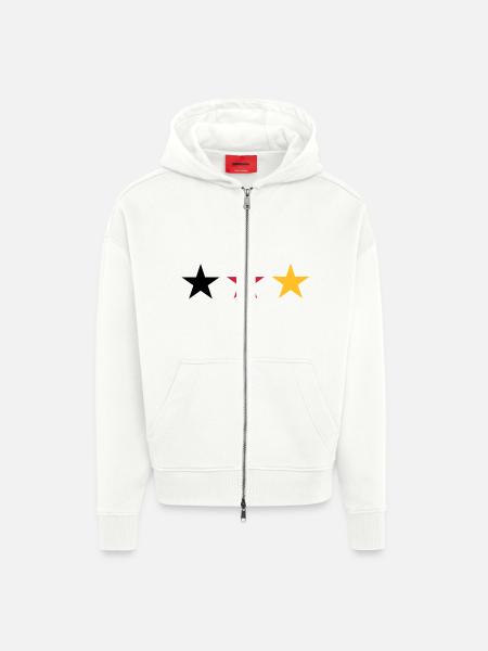foot - Veste à capuche bio épaisse oversize fabriqué en UE - OFF WHITE