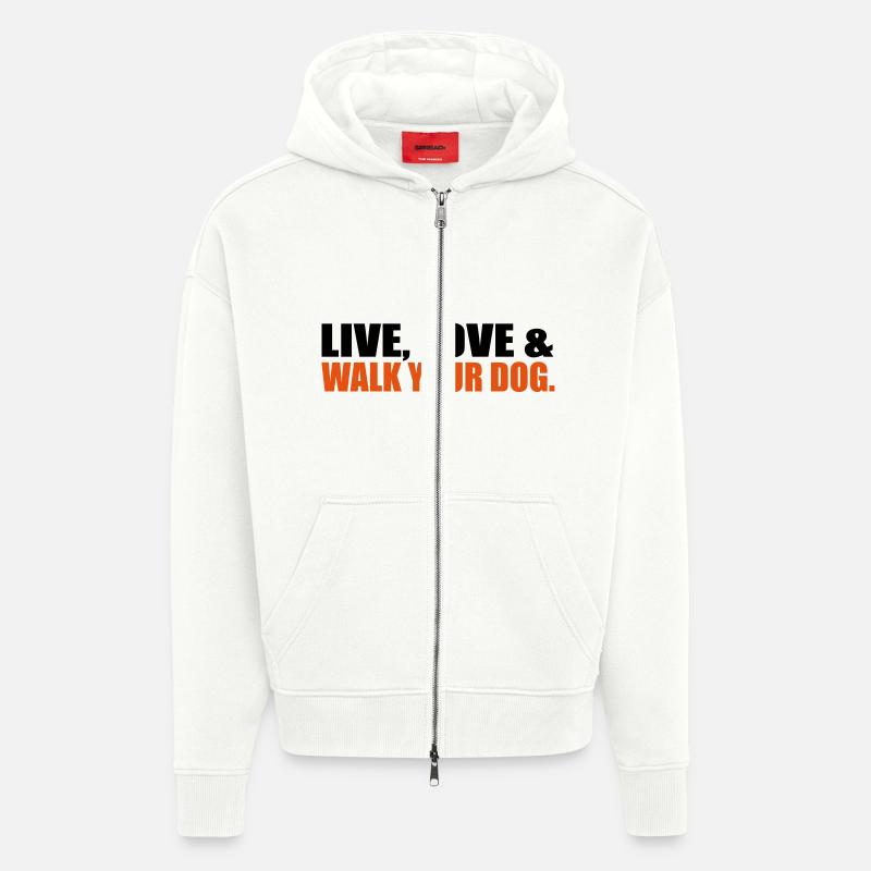 Hund - Zip Hoodie - made by SPREAD - OFF WHITE