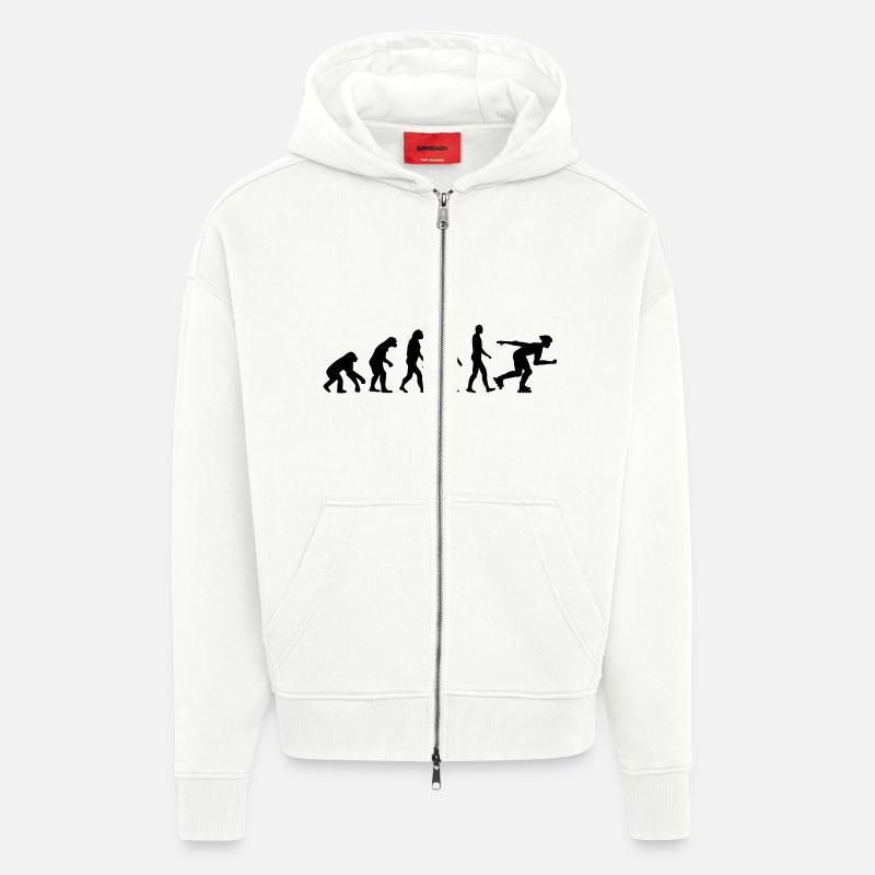 Evolution skating - Zip Hoodie - made by SPREAD - OFF WHITE