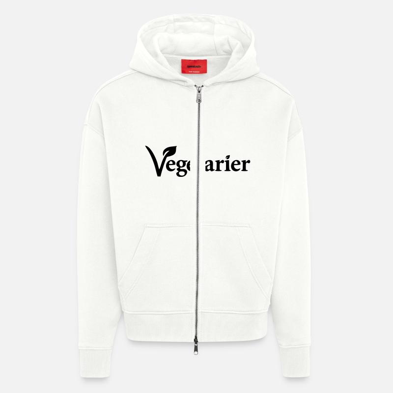 Vegetarier - Zip Hoodie - made by SPREAD - OFF WHITE