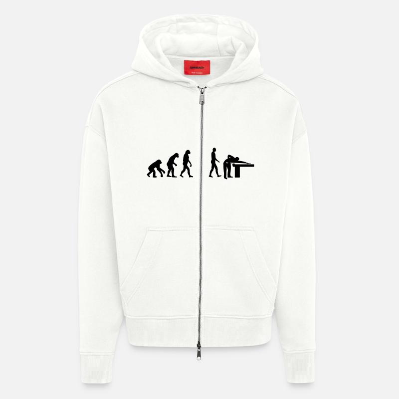 Evolution Billard - Veste à capuche bio épaisse oversize fabriqué en UE - OFF WHITE