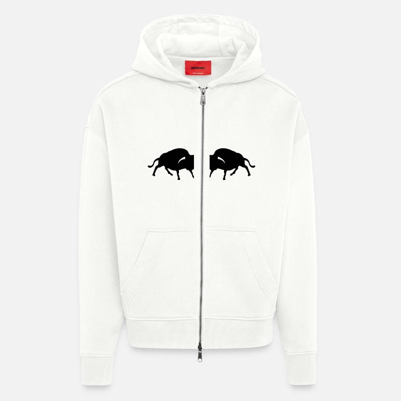 stier2 - Zip Hoodie - made by SPREAD - OFF WHITE