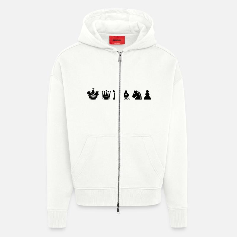 Schach - Zip Hoodie - made by SPREAD - OFF WHITE