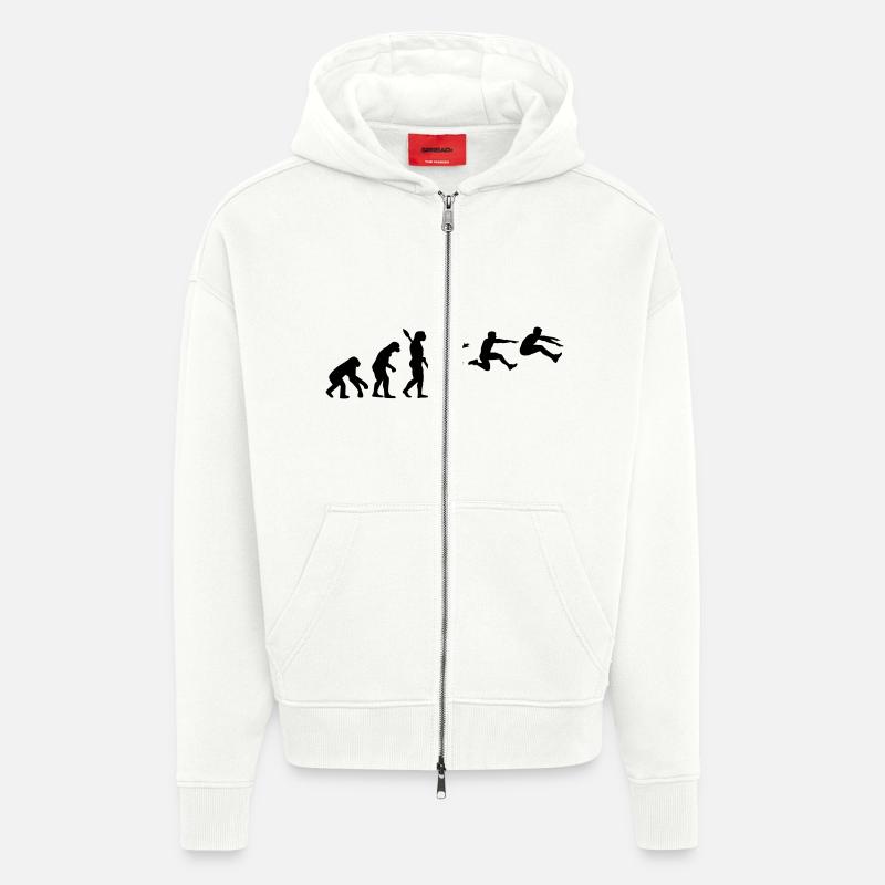 Weitsprung - Zip Hoodie - made by SPREAD - OFF WHITE