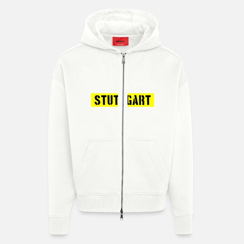 Stuttgart - Bade-Wurtemberg - Veste à capuche bio épaisse oversize fabriqué en UE - OFF WHITE