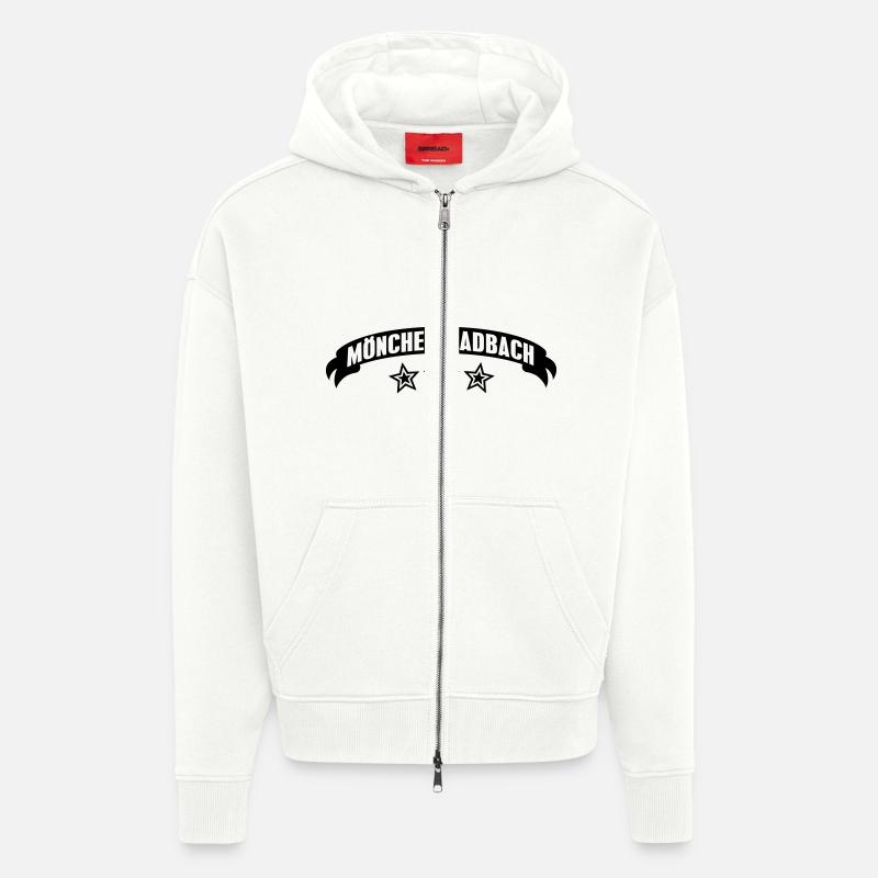 Stadtshirt Mönchengladbach - Zip Hoodie - made by SPREAD - OFF WHITE