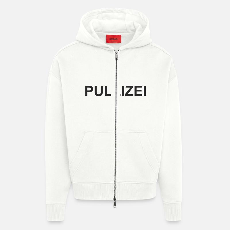 pullizei - Zip Hoodie - made by SPREAD - OFF WHITE