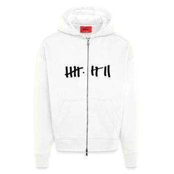 12 apostel checklist - Zip Hoodie - made by SPREAD - OFF WHITE - Front