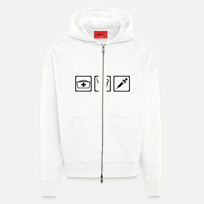 Krankenschwester Arzt - Zip Hoodie - made by SPREAD - OFF WHITE