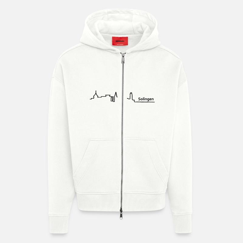 Solingen horizon - Veste à capuche bio épaisse oversize fabriqué en UE - OFF WHITE