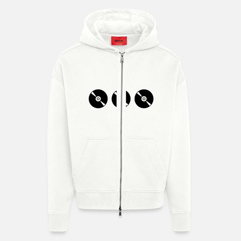 Discs - Veste à capuche bio épaisse oversize fabriqué en UE - OFF WHITE