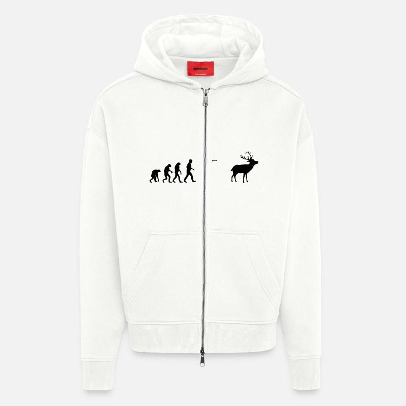 jäger evolution - Zip Hoodie - made by SPREAD - OFF WHITE
