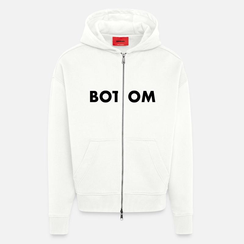 Bottom - Veste à capuche bio épaisse oversize fabriqué en UE - OFF WHITE