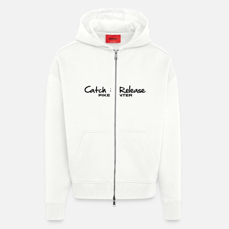 C & R Pike Hunter - Veste à capuche bio épaisse oversize fabriqué en UE - OFF WHITE