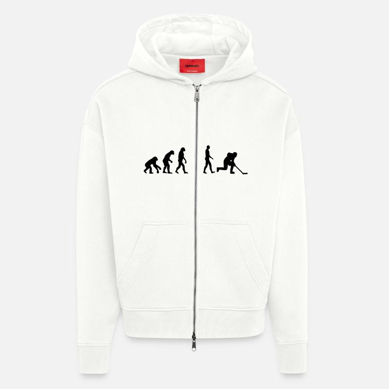 Évolution Hockey sur glace - Veste à capuche bio épaisse oversize fabriqué en UE - OFF WHITE