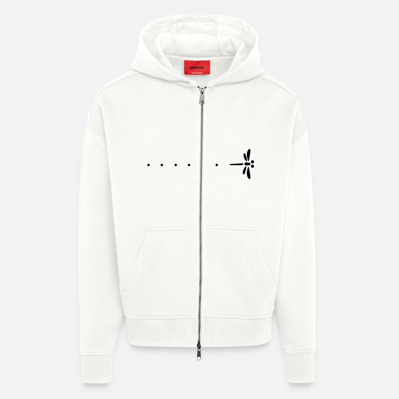 Passage libllule und Erstaunen - Zip Hoodie - made by SPREAD - OFF WHITE
