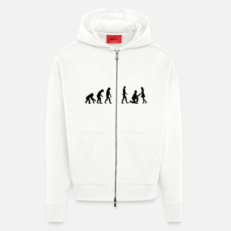 Évolution Mariage - Veste à capuche bio épaisse oversize fabriqué en UE - OFF WHITE