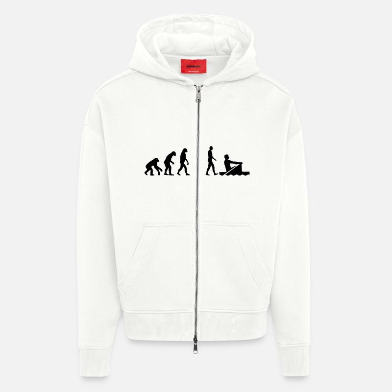 Evolution Rowing - Zip Hoodie - made by SPREAD - OFF WHITE