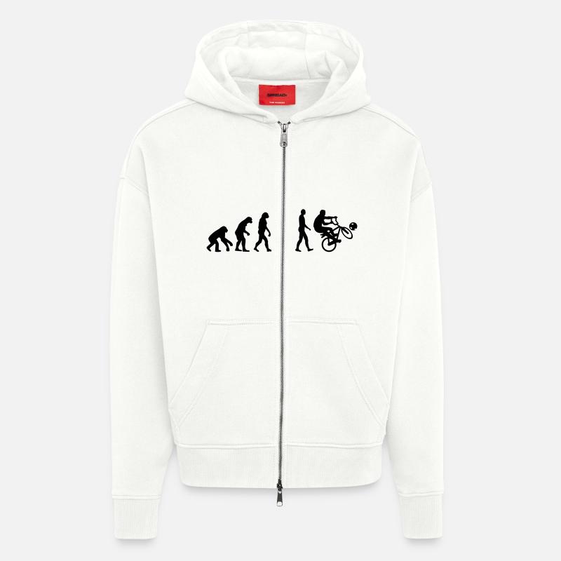 Evolution Cycle ball - Veste à capuche bio épaisse oversize fabriqué en UE - OFF WHITE