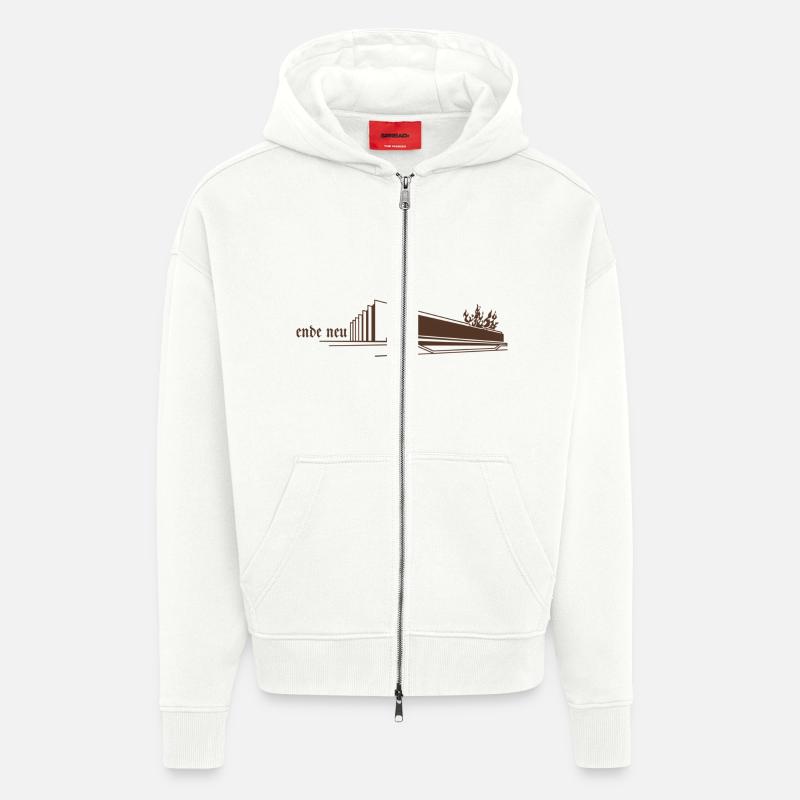 ende neu t-shirt basic - Zip Hoodie - made by SPREAD - OFF WHITE