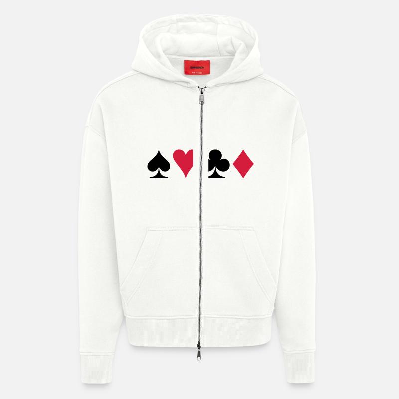 Poker - Zip Hoodie - made by SPREAD - OFF WHITE