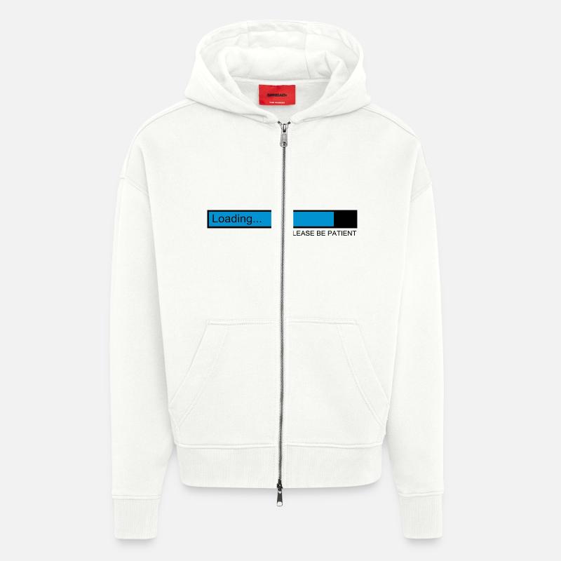 loading / loading bar / pc / download - Zip Hoodie - made by SPREAD - OFF WHITE