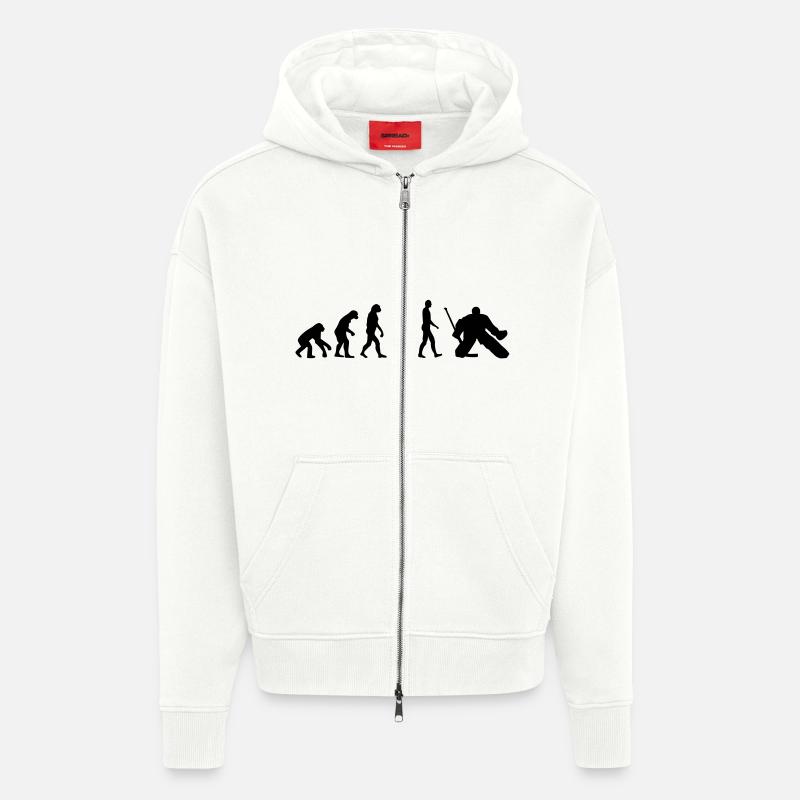 Evolution Eishockey - Zip Hoodie - made by SPREAD - OFF WHITE