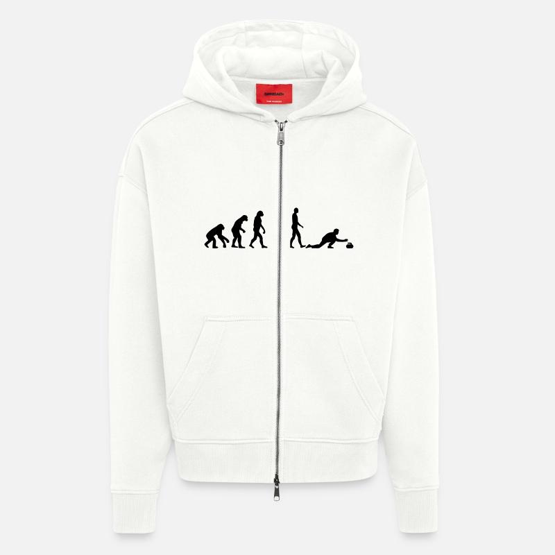 Curling Évolution - Veste à capuche bio épaisse oversize fabriqué en UE - OFF WHITE