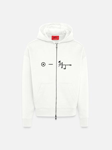 Darts target - Zip Hoodie - made by SPREAD - OFF WHITE