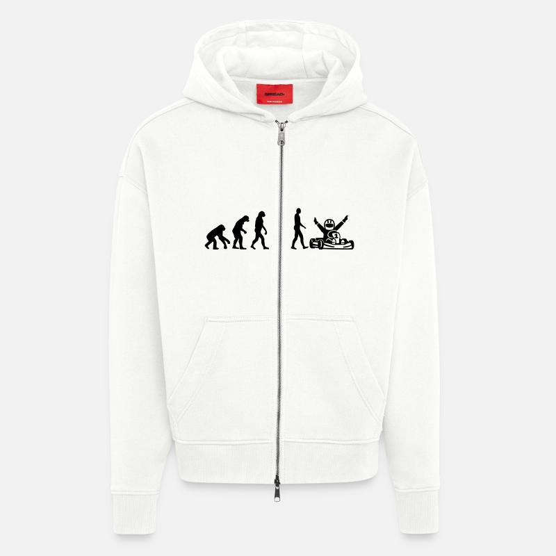 Evolution Kart - Zip Hoodie - made by SPREAD - OFF WHITE