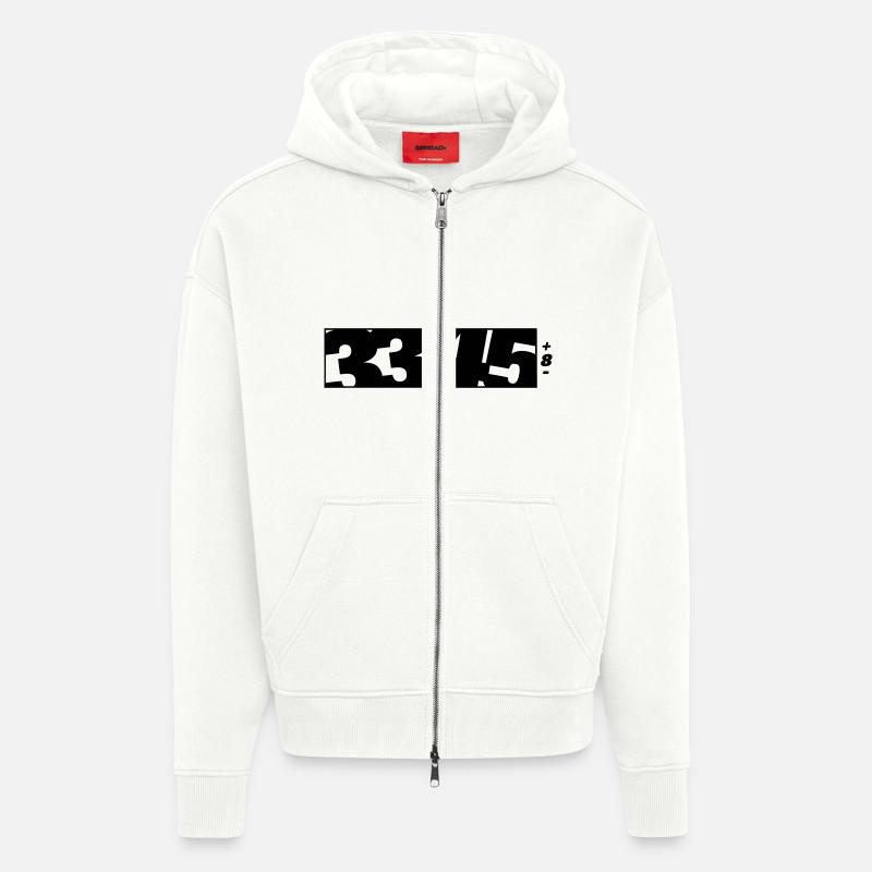 33/45 DJ Logo (1f) - Zip Hoodie - made by SPREAD - OFF WHITE