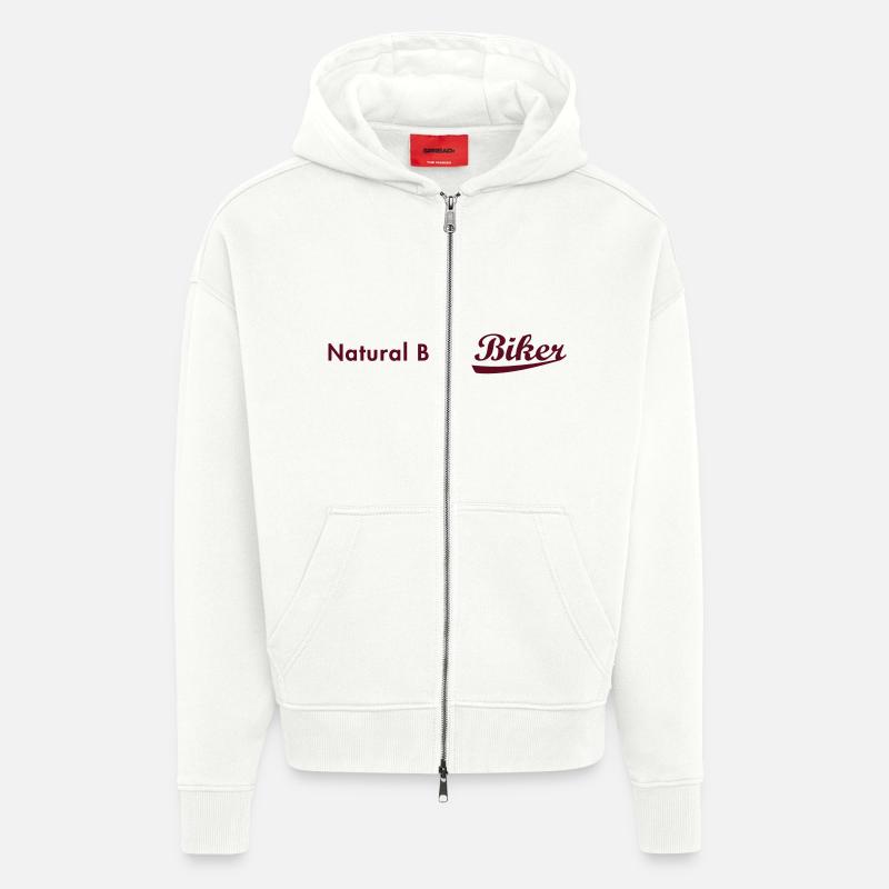 evolution_biker - Veste à capuche bio épaisse oversize fabriqué en UE - OFF WHITE