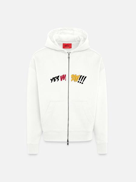 yes we can - Zip Hoodie - made by SPREAD - OFF WHITE
