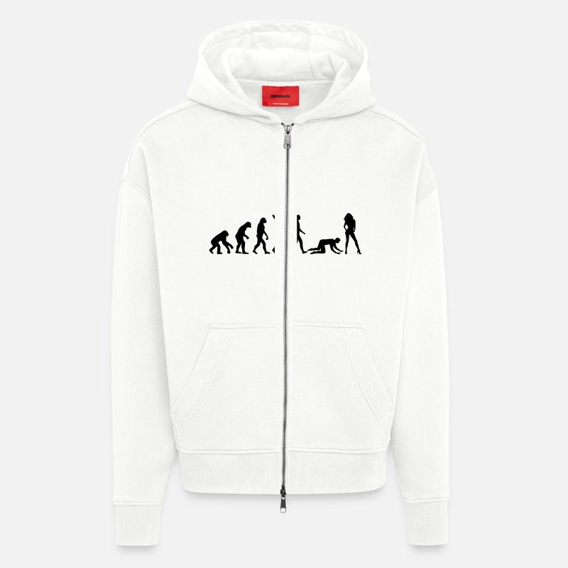 Évolution Mariage - Veste à capuche bio épaisse oversize fabriqué en UE - OFF WHITE