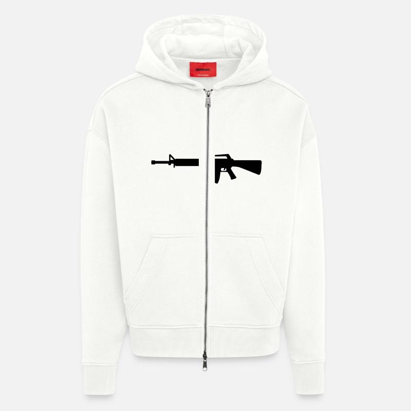 Gewehr - Zip Hoodie - made by SPREAD - OFF WHITE